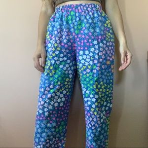 Vintage Bright Floral Lounge/House Pants